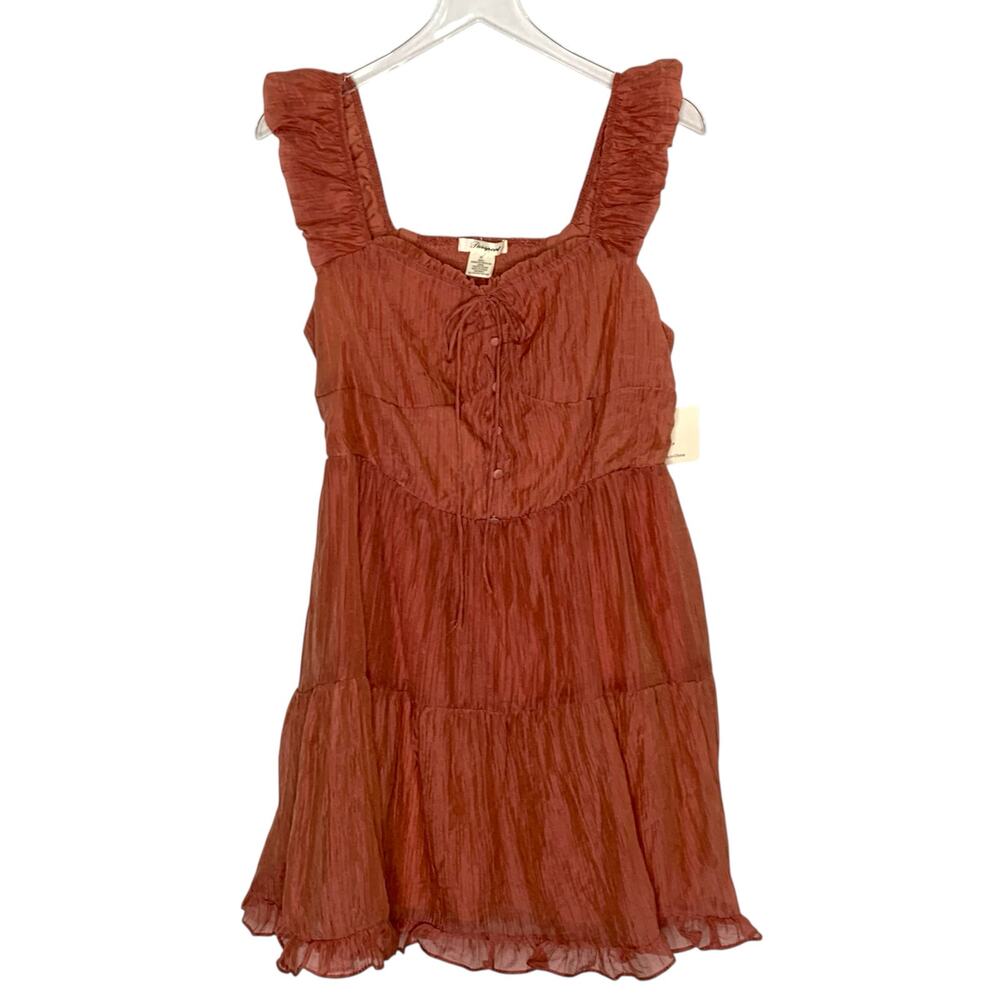 Passport XL NEW Womens Solid Scoop Neck Fit & Flare Dress Milkmaid